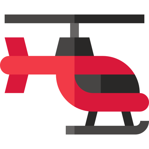 hélicoptère Basic Straight Flat Icône