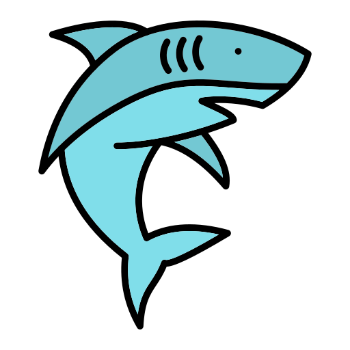 Shark Generic Outline Color icon