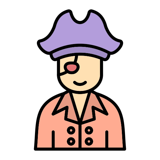 海賊 Generic Outline Color icon