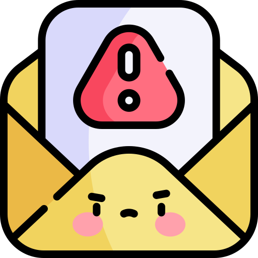 correo no deseado Kawaii Lineal color icono