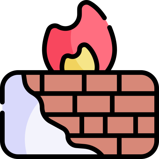 firewall Kawaii Lineal color icona