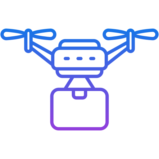 dostawa dronem Generic Gradient ikona