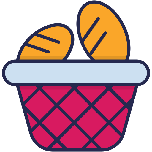 Food basket Generic Outline Color icon
