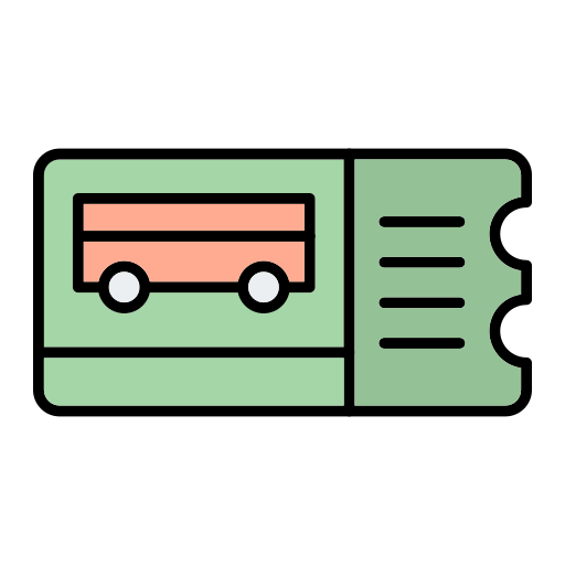 Автобусный билет Generic Outline Color иконка