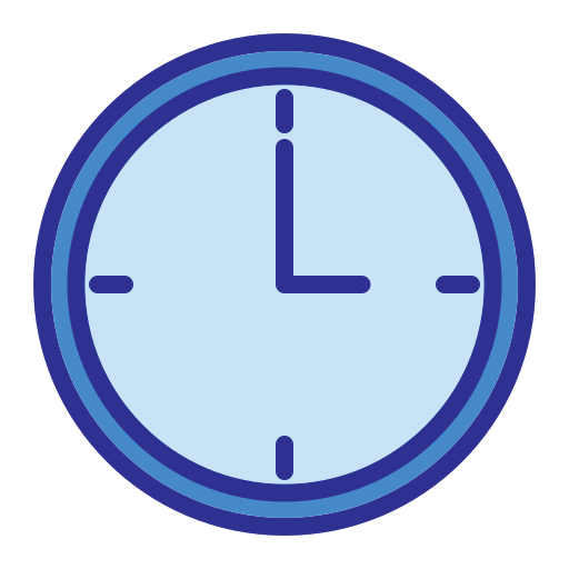 Wall clock Generic Blue icon