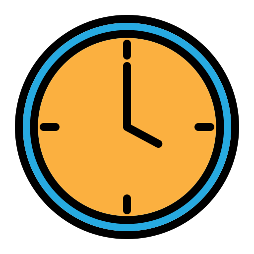 Wall clock Generic Outline Color icon