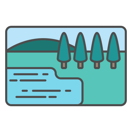 湖 Generic Outline Color icon