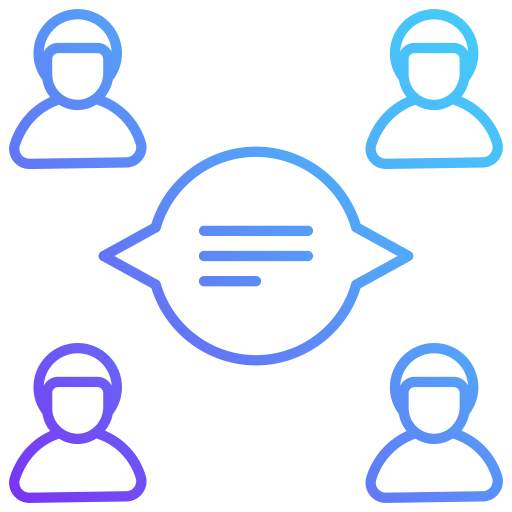 zaangażowanie społeczne Generic Gradient ikona