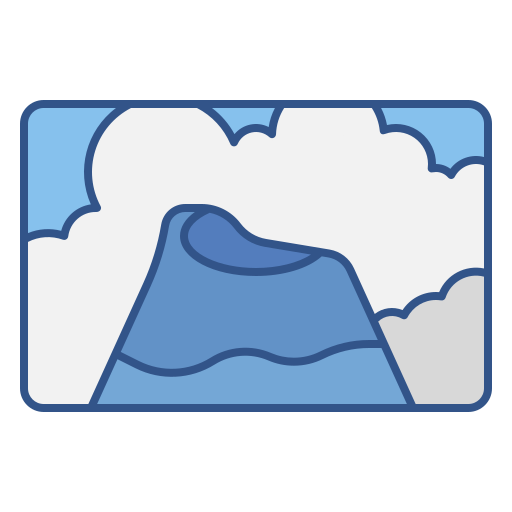 화산 Generic Outline Color icon