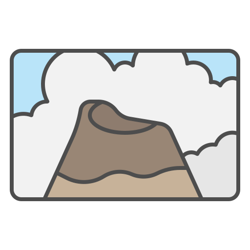 vulcano Generic Outline Color icona