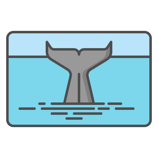 鯨 Generic Outline Color icon