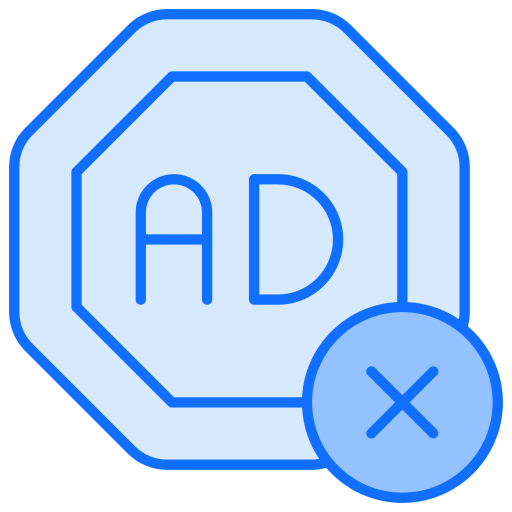 Ad block Generic Blue icon