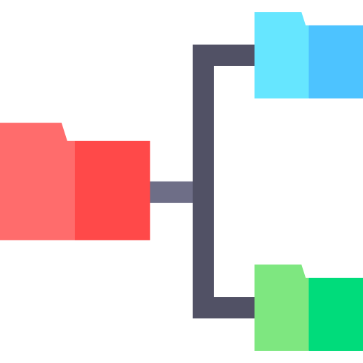 sistema de archivos Basic Straight Flat icono