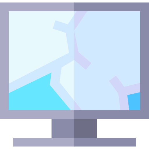 pantalla rota Basic Straight Flat icono