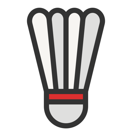 셔틀콕 Generic Outline Color icon