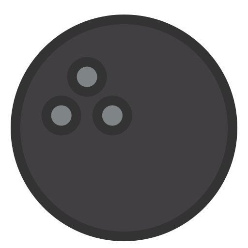palla da bowling Generic Outline Color icona