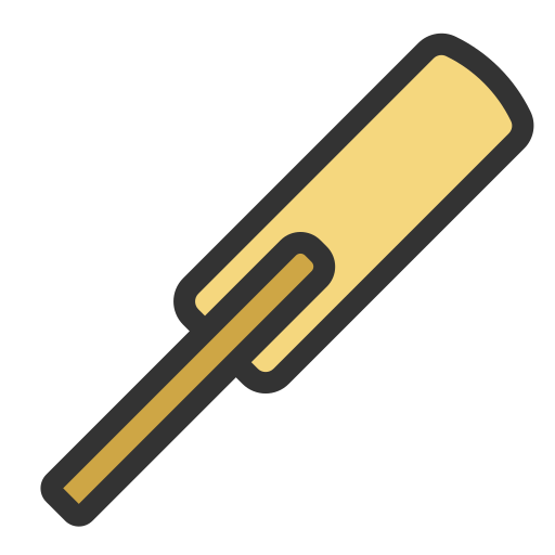 bate de cricket Generic Outline Color icono