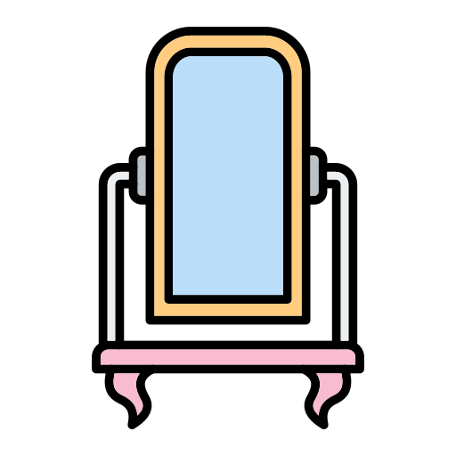 spiegel Generic Outline Color icoon