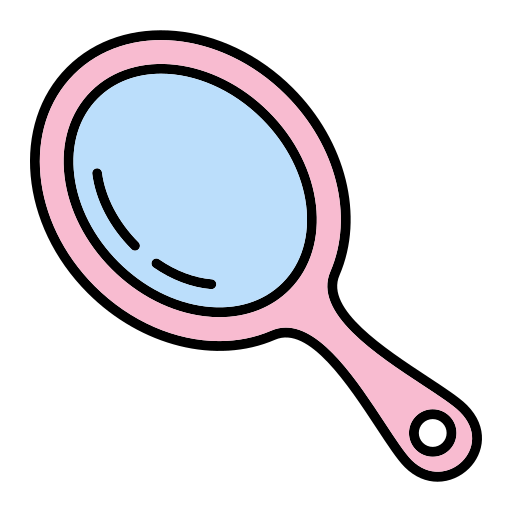 Hand mirror Generic Outline Color icon