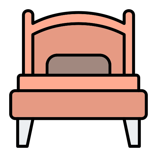 pojedyncze łóżko Generic Outline Color ikona