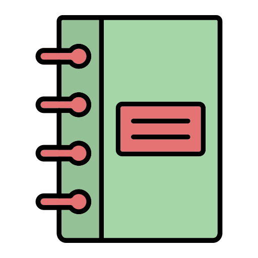 공책 Generic Outline Color icon