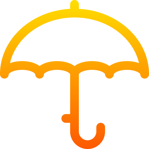 우산 Basic Gradient Lineal color icon