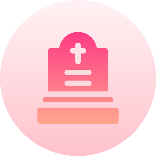 Gravestone Basic Gradient Circular icon