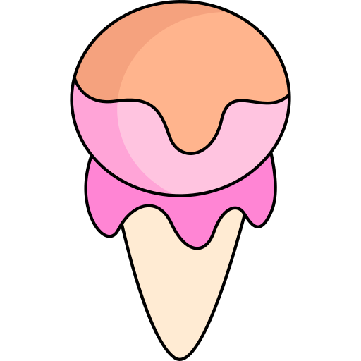 crème glacée Generic Thin Outline Color Icône