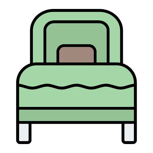 Односпальная кровать Generic Outline Color иконка