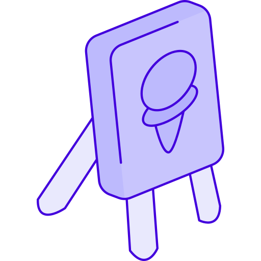 Standee Generic Thin Outline Color icon
