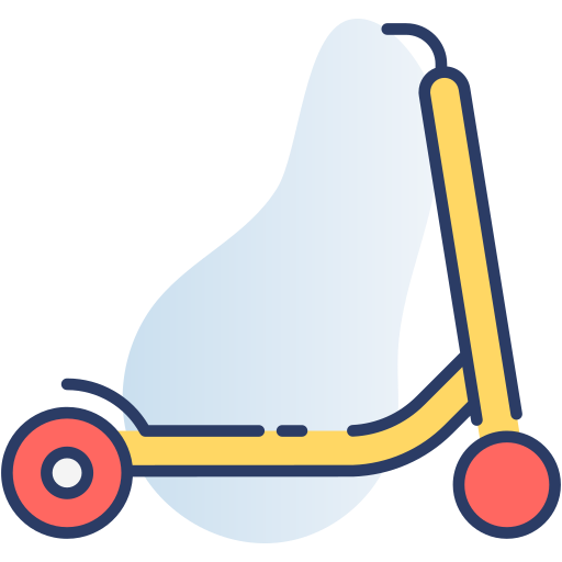 kick-scooter Generic Rounded Shapes icoon