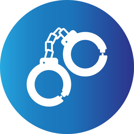 politie handboeien Generic Blue icoon