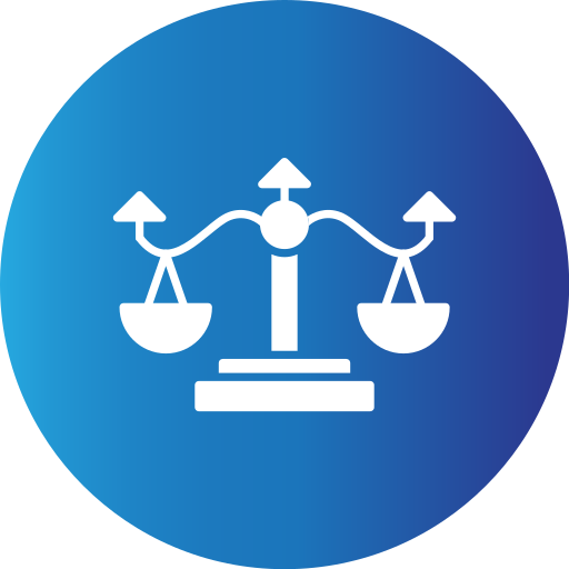 scala della giustizia Generic Blue icona