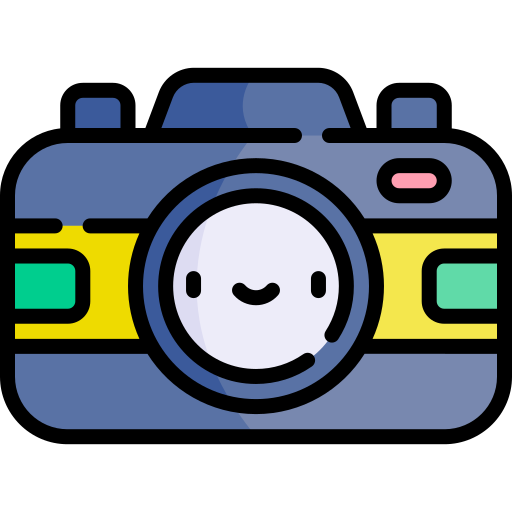 caméra Kawaii Lineal color Icône