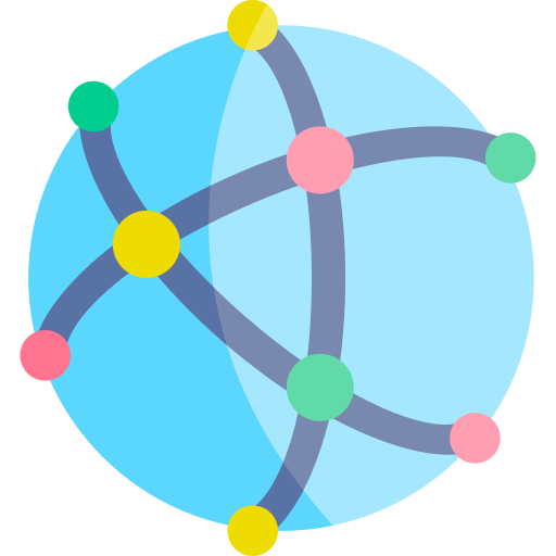 Global network Kawaii Flat icon
