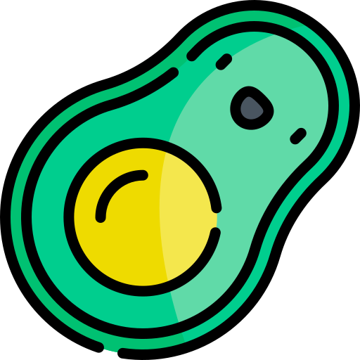 Avocado Kawaii Lineal color icon