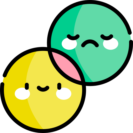 emoções Kawaii Lineal color Ícone