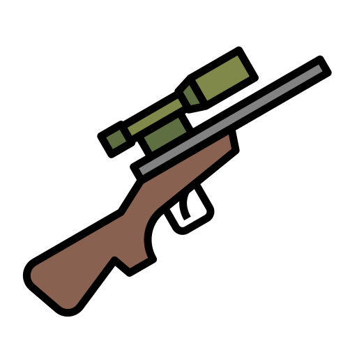fusil de sniper Generic Outline Color Icône