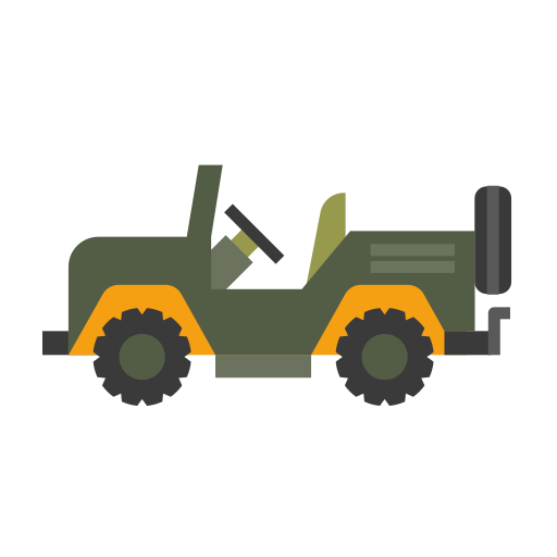 jeep wojskowy Generic Flat ikona
