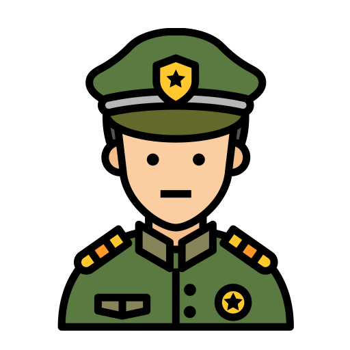 군인 Generic Outline Color icon