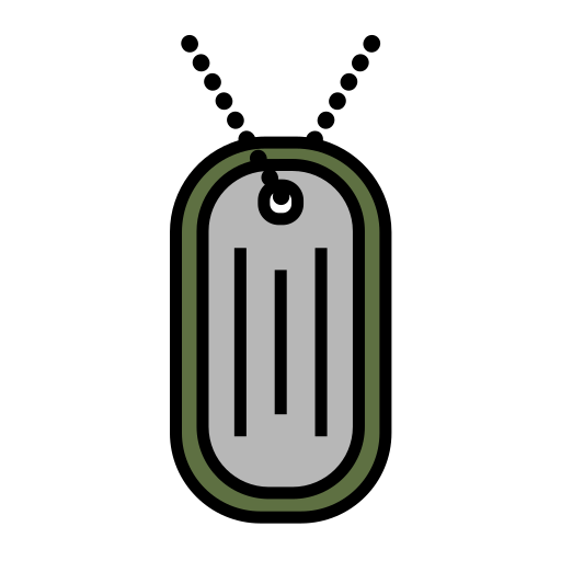 Dog tag Generic Outline Color icon