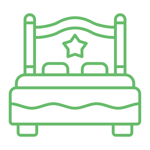 Double bed Generic Simple Colors icon