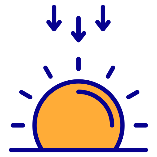 Sun Generic Outline Color icon