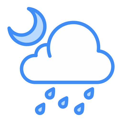 nachtelijke regen Generic Blue icoon
