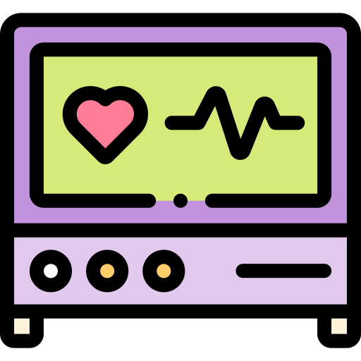 Мониторинг сердца Detailed Rounded Lineal color иконка
