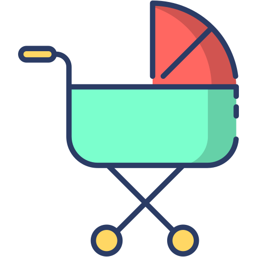 Baby carriage Generic Outline Color icon