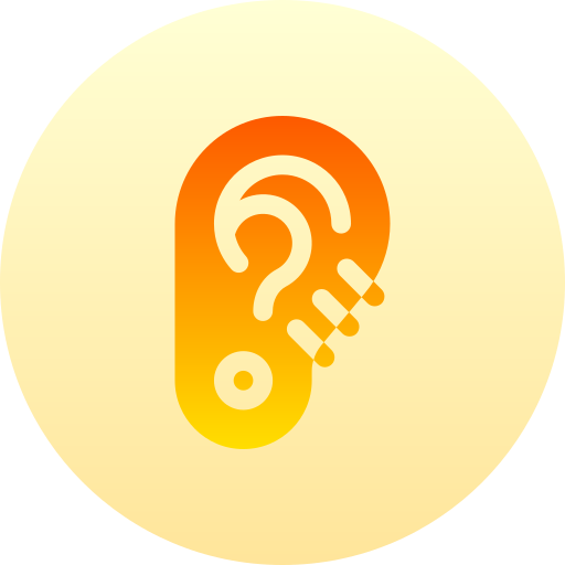 dilatador de ouvido Basic Gradient Circular Ícone