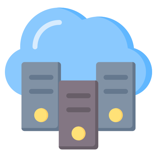 base de datos en la nube Generic Flat icono