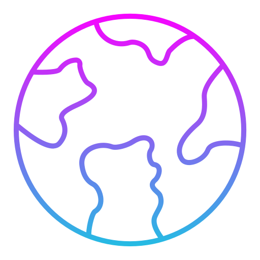 Planet earth Generic gradient outline icon