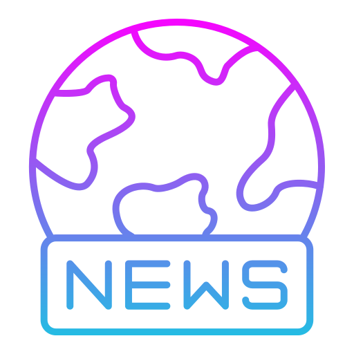 World news Generic gradient outline icon